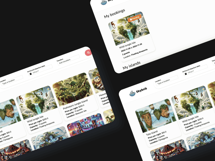 Site de Skybnb - Clarisse K